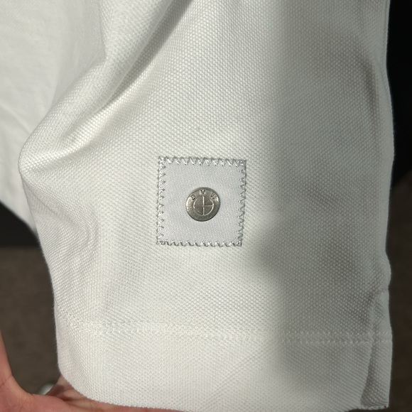 BMW white mens polo shirt Large - Picture 5 of 6
